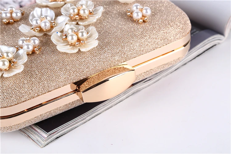 
Beautiful Custom New Design Ladies Evening Clutches Ladies Dinner Party EVA Handbag With Removable Shoulder Metal Frame Purse 