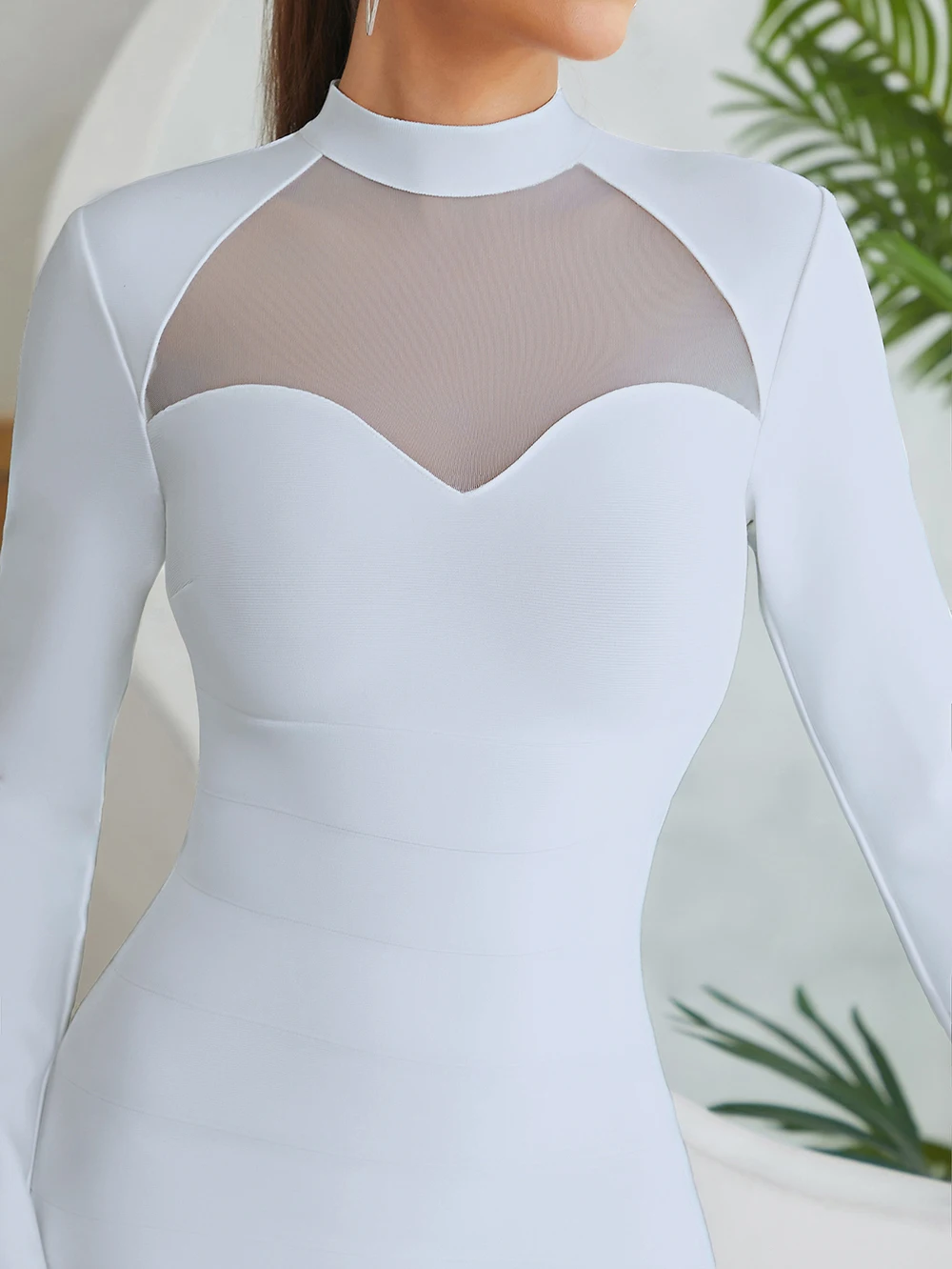 Sexy Women Fashion slim Hollow-out Splicing design Bandage Dress Maxi  Evening Dress Prom Birthday Formal