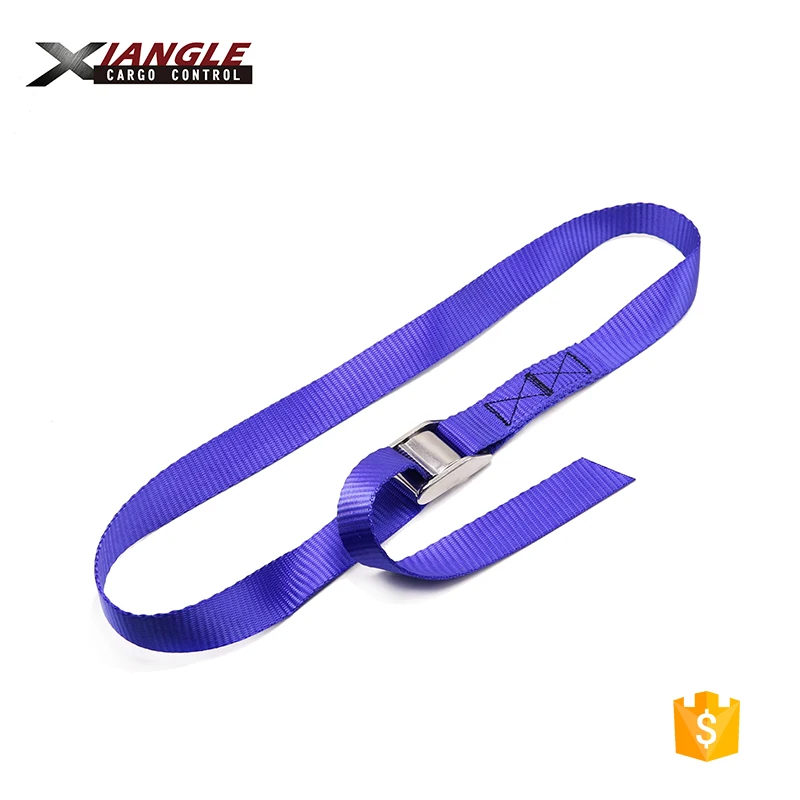 
1 inch 350kgs polyester cargo webbing belt lashing stainless steel strap cam tie down straps belt buckle 