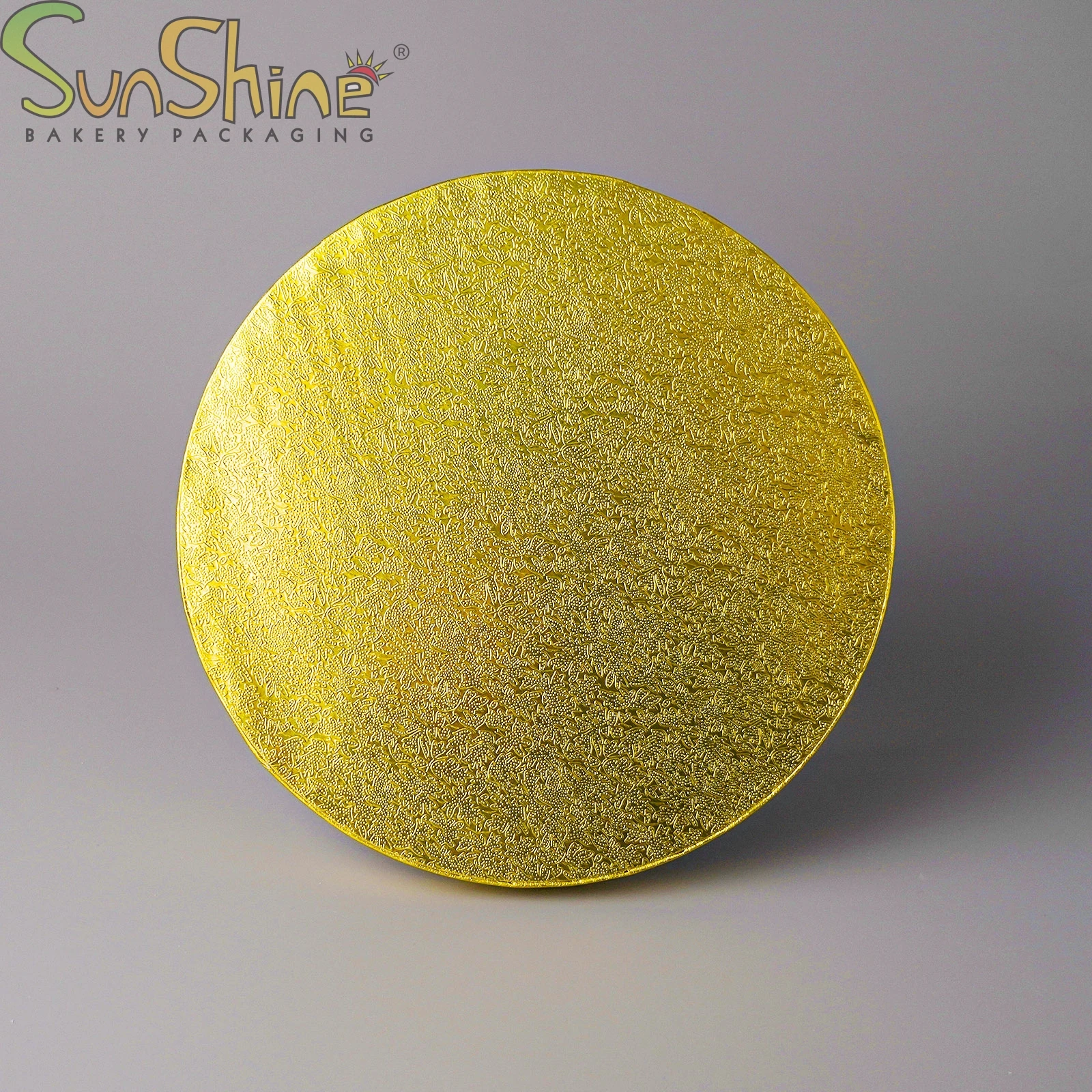 Wholesale Gold Printed Cake Drum Board Smooth Edges round Corrugated Paper for Food Use
