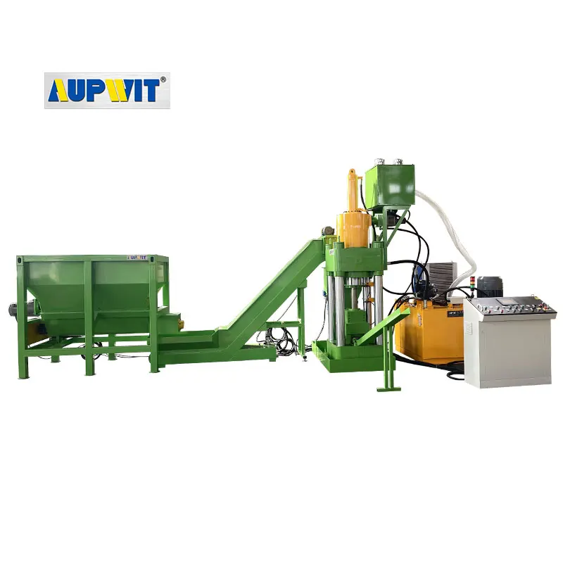 Vertical Metal Press Briquette With belts screw conveyors