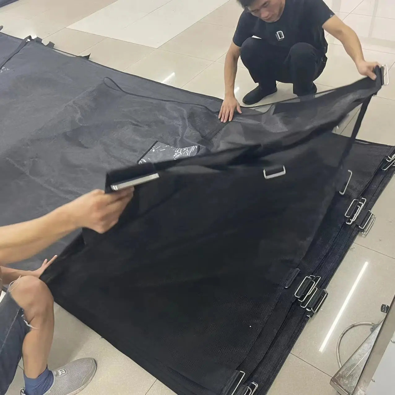 Customized mesh oxford reusable pallet cover easy to operate