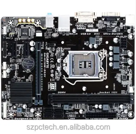 Оригинальный товар GIGABYTE H110M-DS2V Материнская плата Intel H110/LGA1151 M-ATX материнская плата