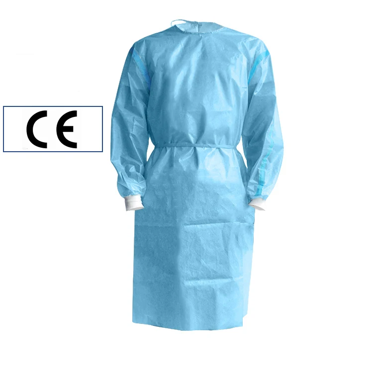 Disposable hospital work clothes PP SMS medical surgical isolation gown protecting clothing with level 1 2 3 4