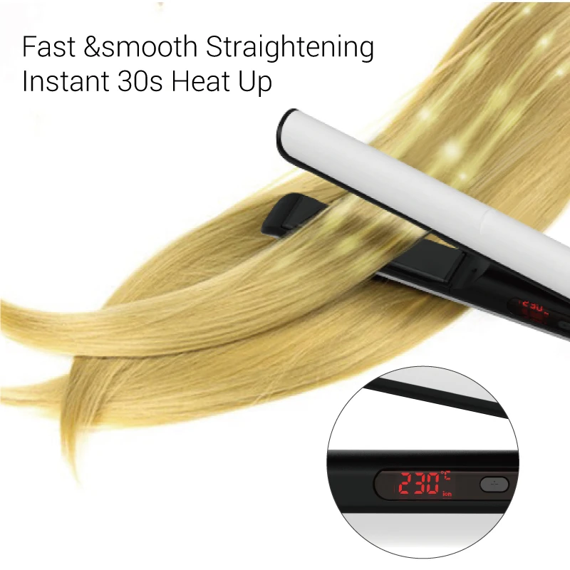 Electric lcd professional ceramic keratin hair straightening treatment hair straighteners flat iron
