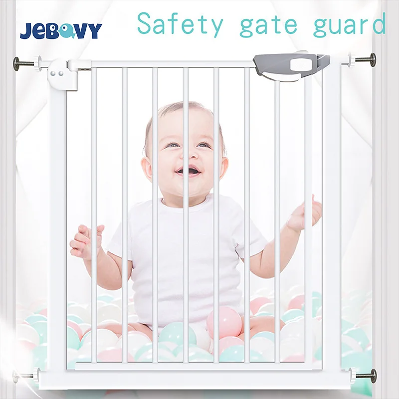 Kids Stairs Guard Extension Dog Cat Isolating Barrier Safety Fence Baby Gate With Door