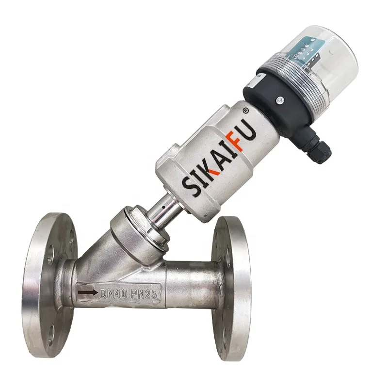 Factory wholesale steam use pneumatic flange angle seat valve water hammer