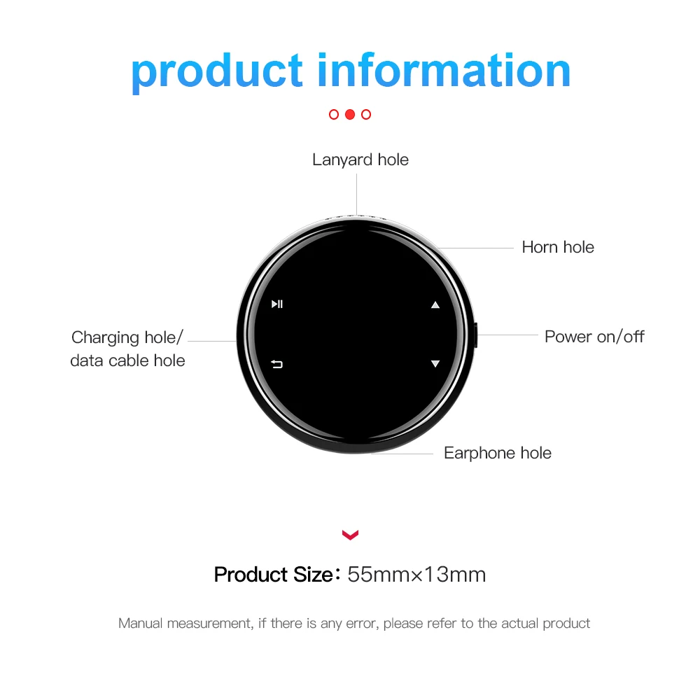 Customization JNN M20 1.54 inch Touch Screen BT 8GB FM Radio mp3 Player with speaker girls motorcycle bike Music player