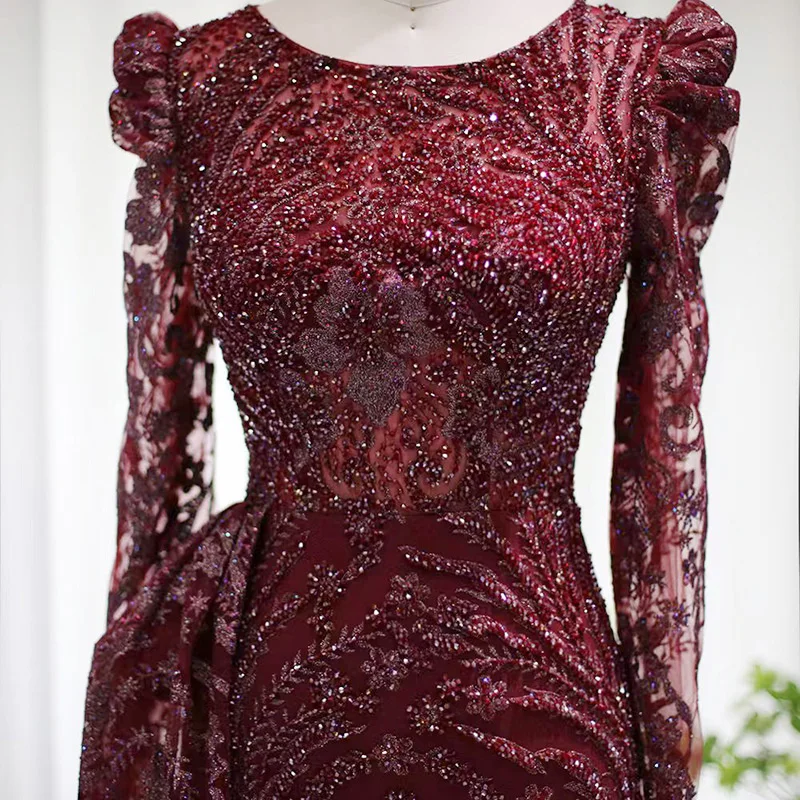 Jancember LSCZ230 Wholesale New Arrival Fashion Elegant Best Quality Full Sleeve Dress Evening Women