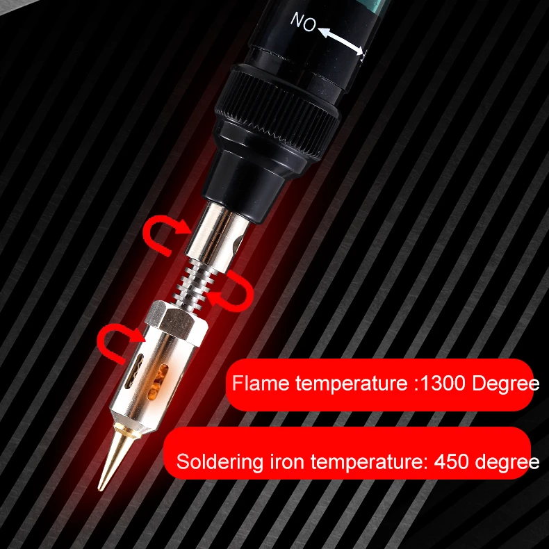 GF-LTT Hot sale household portable cordless mini pen type butane gas soldering iron refill set