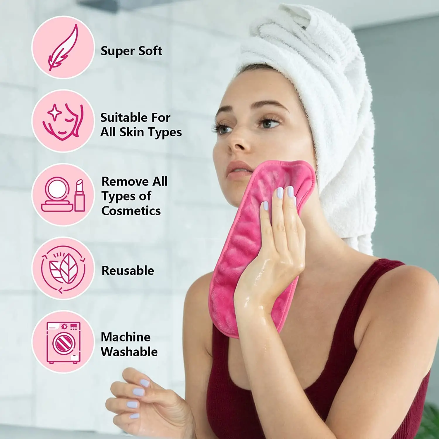 Microfiber Deep Cleaning Water Clean Make Up Eraser Makeup Remover Towel Miracle Face Erase Makeup Remover Face Cloths