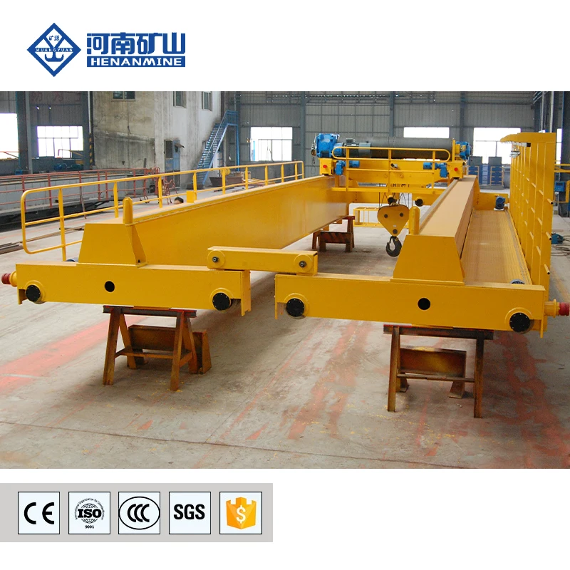 European design bridge crane double beam winch hard gear KSQ VFD control stepless