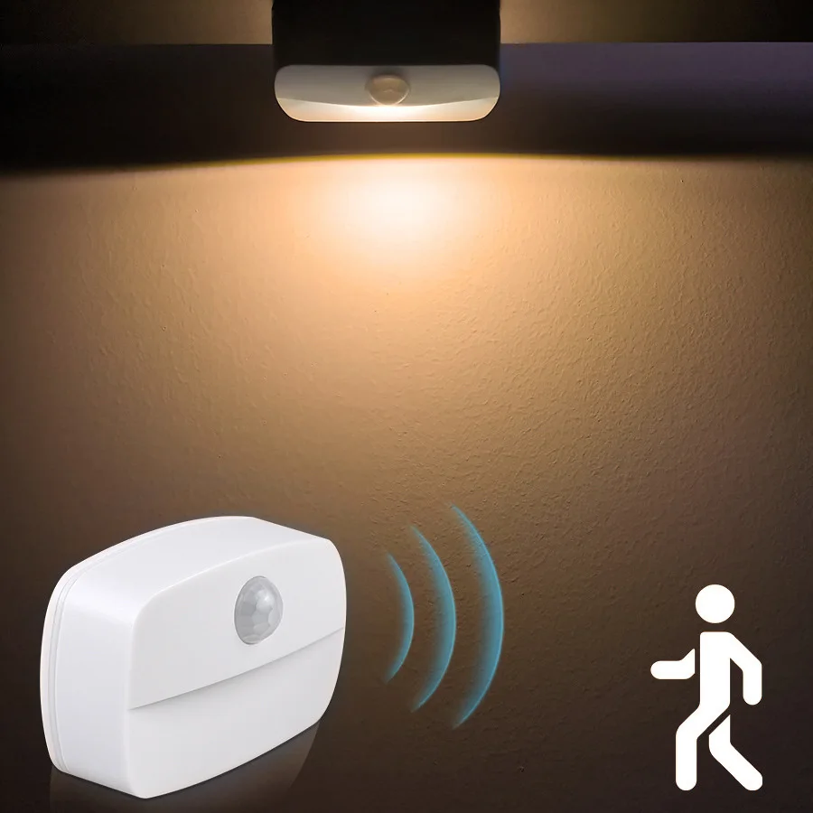 Hot Sale Human Body Sensing Night Lights Wall Lamp Indoor For Home PIR Smart LED Motion Sensor Cabinet Light
