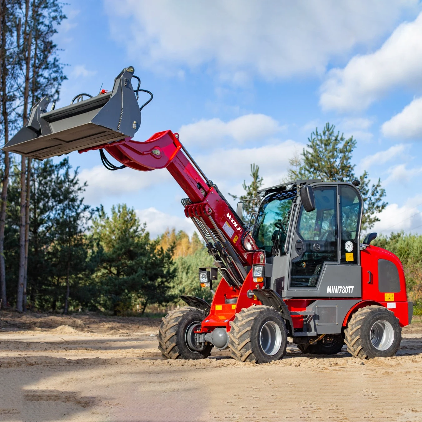 Wolf Articulated Telescopic Boom Mini Wheel Loader with Euro 5 Engine