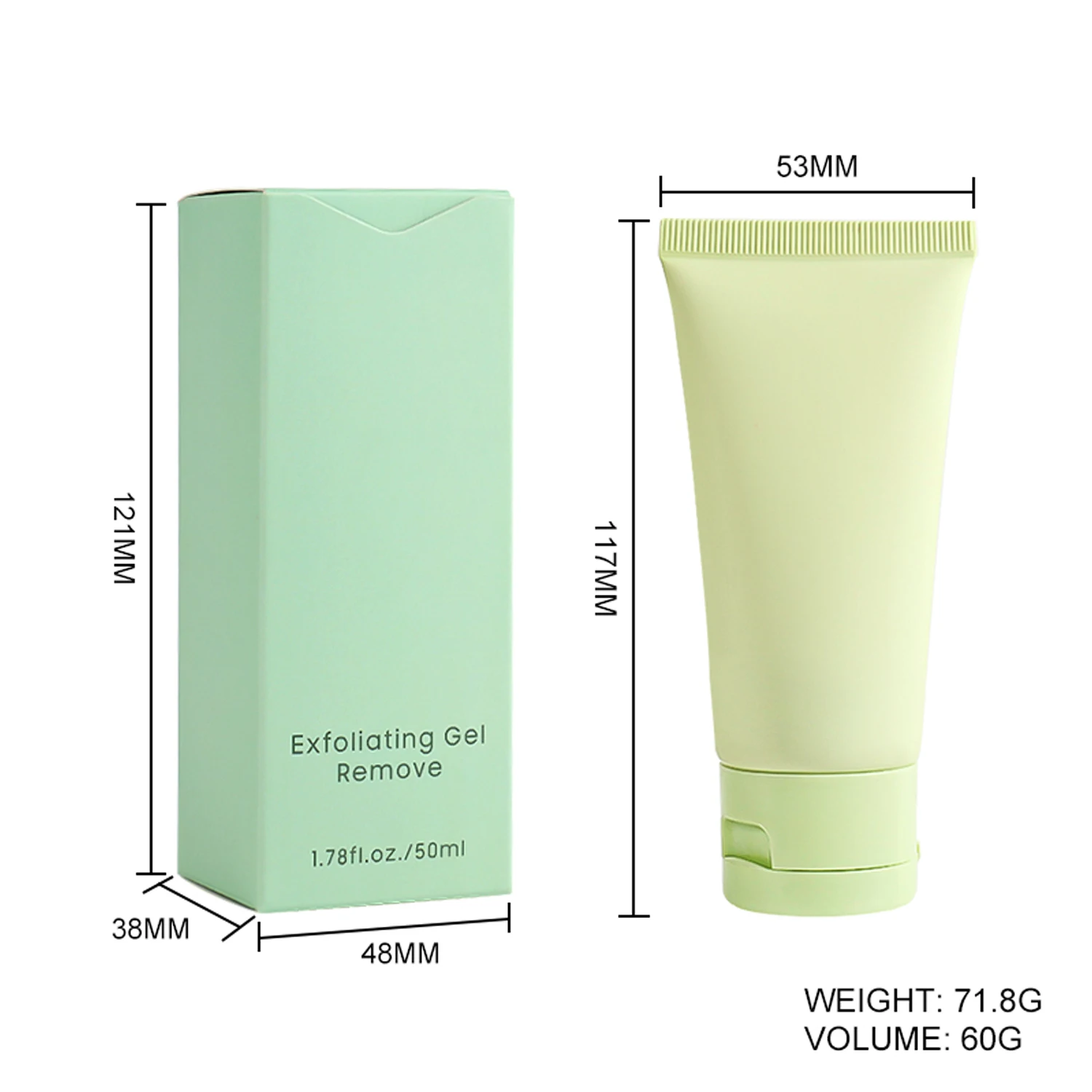 Customized Logo Acid Pore Blackhead Remove Whitening Facial Cleanser Skin Scrub Exfoliating Peeling Gel Skincare Face Wash Scrub