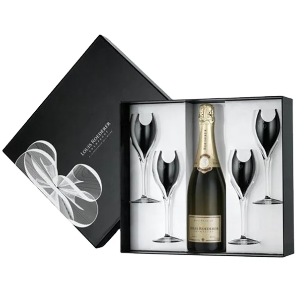 Chinese made high quality wholesale luxury wine gold cognac whisky magnetic folding cardboard gift box