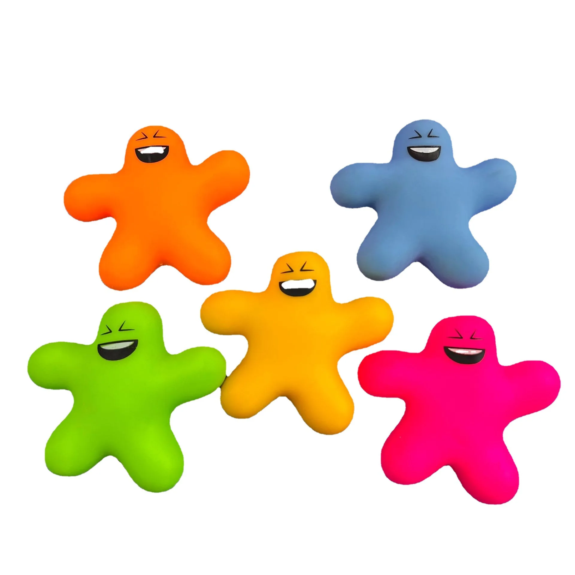 Creative Cartoon Emoticons Flour Figurines TPR Soft Rubber Relief Balls Funny Versatile Emoticon Relief Toys 12 Sets