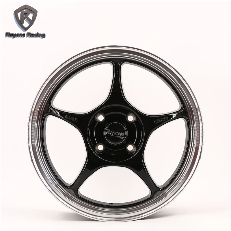 DM565 Customized fashionable design white 5X112 5X 114.3 14 15 16 17 inch black five spoke alloy  car wheels