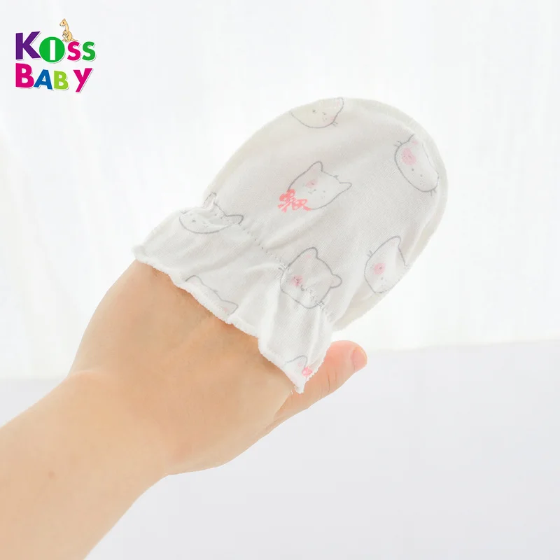 Soft cotton anti scratch winter glove baby mittens