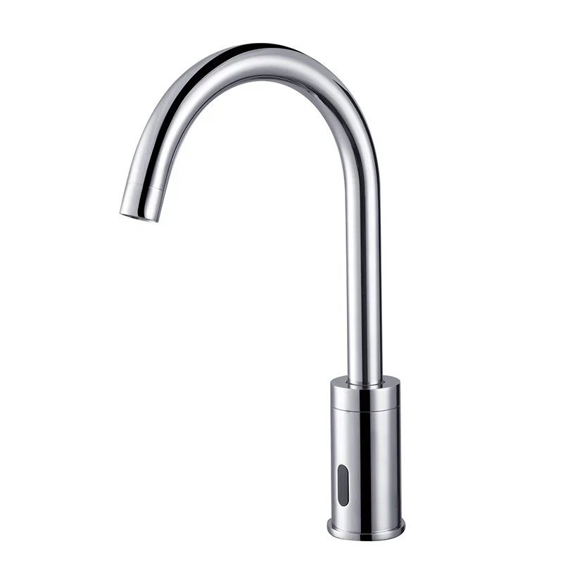 Economic Chrome Single Cold Auto Kitchen Sink Tap Touch Free Bathroom Sink Tap