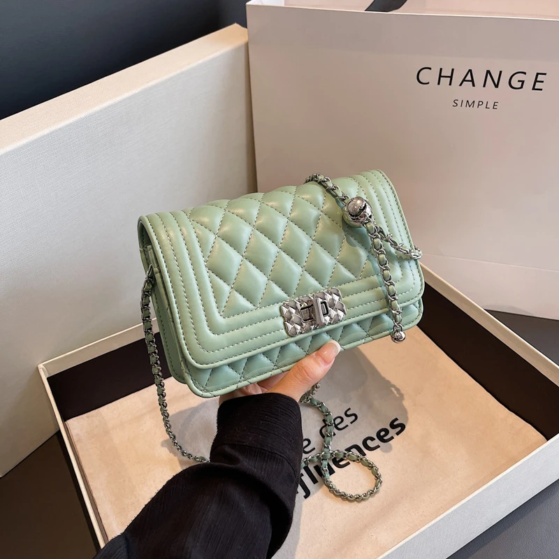 Sac Pour Femm Luxury Brand Designer Handbags Women Pu Leather Classic Small Chain Quilt Purse Satchel Crossbody Shoulder Bags