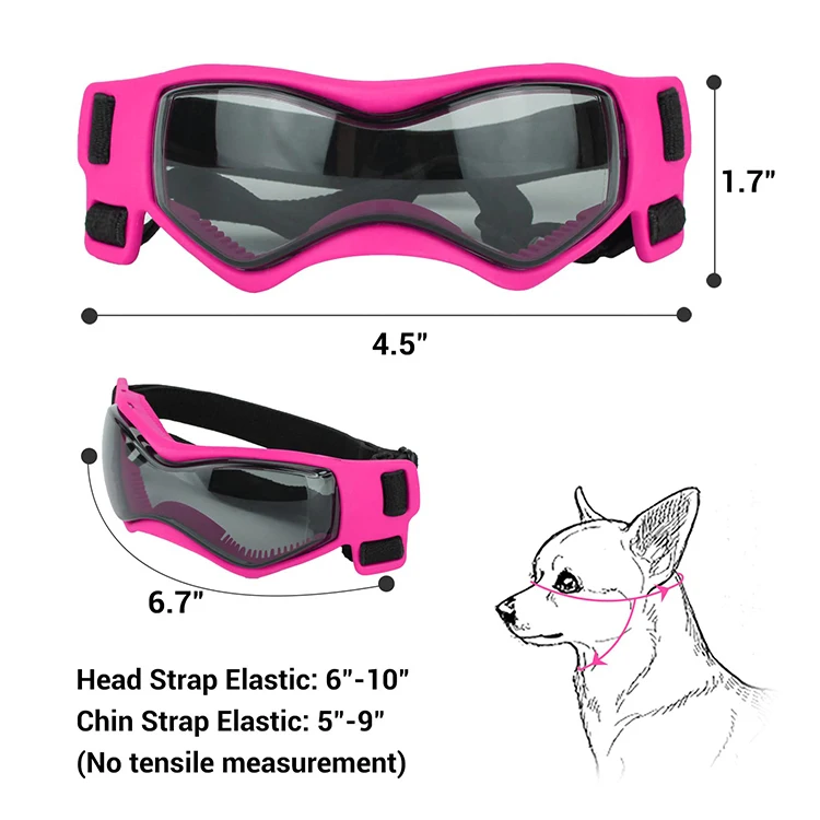 with Adjustable Strap Dog Glasses Dog Ski Goggles UV Protection Pet Sunglasses