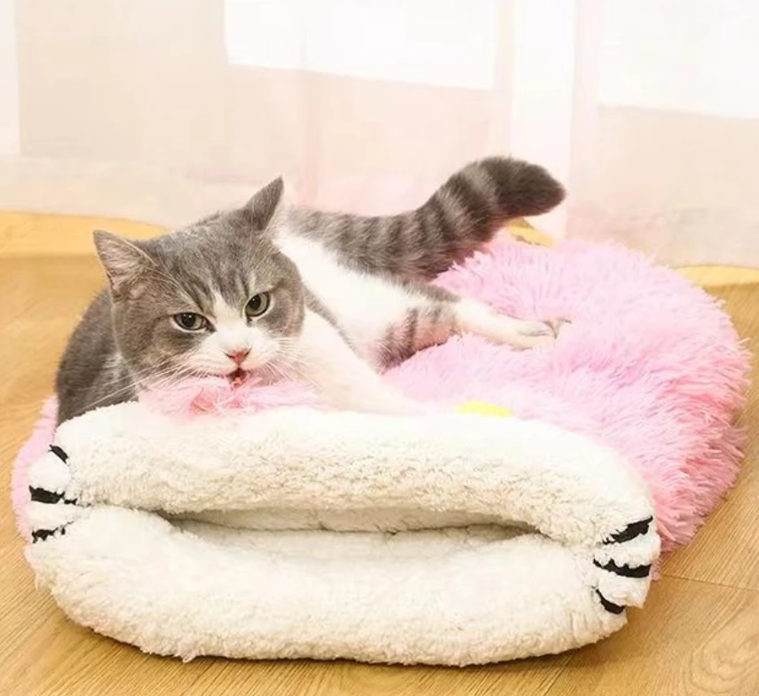 Кошка плюшевая Спящая собака кошка набитый домашний декор дышащий спальный мешок