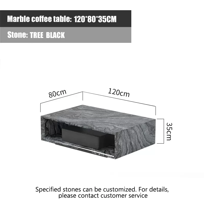 Chinese Supplier Luxury Stone Top Marble Coffee Tables Living Room Rectangle Metal Coffee Table