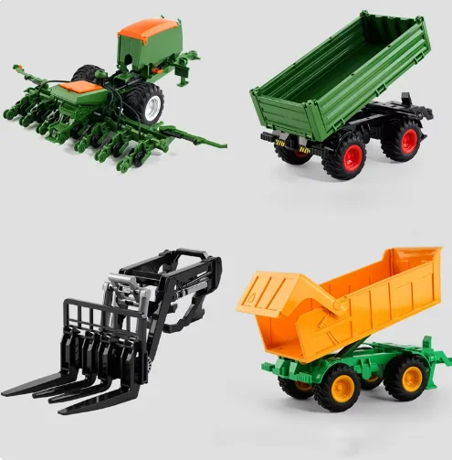 New Simulation Electric RC CAR Farmer Tractor Combine Harvester Multi Accessory Farm Remote Control Car Christmas Gifts