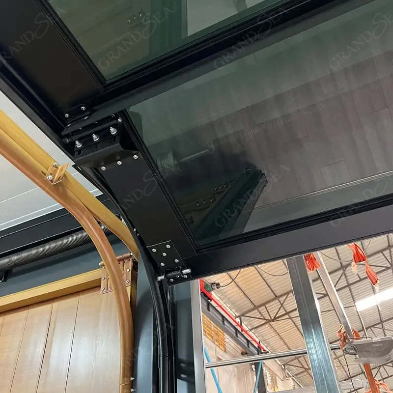 Grandsea European Style Electric Lift Garage Door With Remote Control Glass Garage Door Aluminum Alloy Garage Door