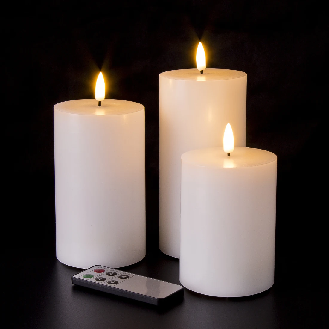 Матовый 3d настоящий пламя парафиновый воск Гладкий пульт дистанционного управления СВЕТОДИОДНАЯ беспламенная Свеча-фонарь