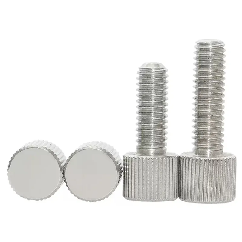 M4 M4*10/12/14/16/20mm M4x10/12/14/16/20mm Nickel Plated Carbon Steel Fast Tighten Bolt Slotted Minus Round Knurled Thumb Screw