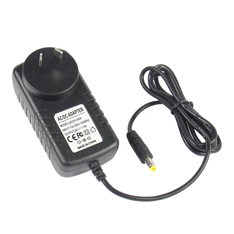 KC FCC RHOS CE approved high quality 24V 1A  power adapter for led desk lamp hikvision huawei routers