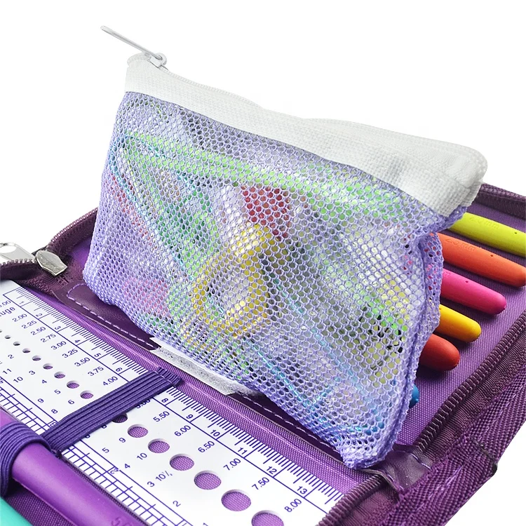 Wholesale kitting needles set for sweater and crochet hooks set with portable case