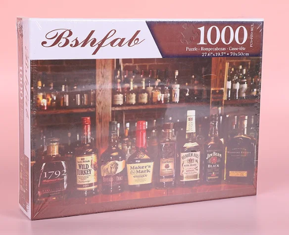 1000 pieces flat white cardboard jigsaw puzzle hot sale landscape oil painting sketch jigsaw puzzle youth educational toys