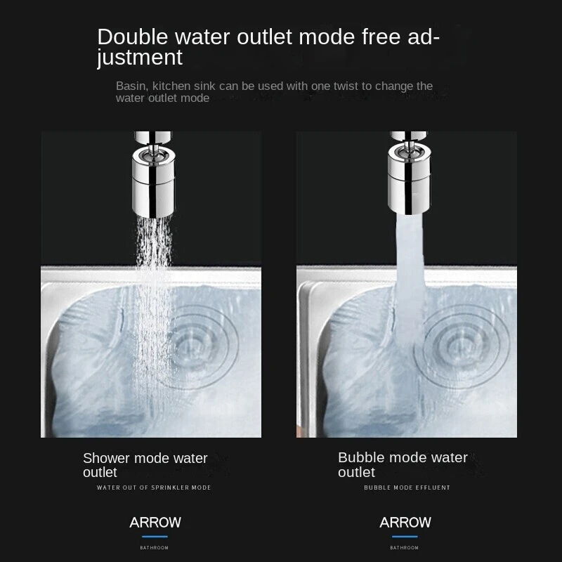 Factory wholesale hot selling basin faucet brass nozzle 720 Rotating Degree Flexible Universal faucet accessories