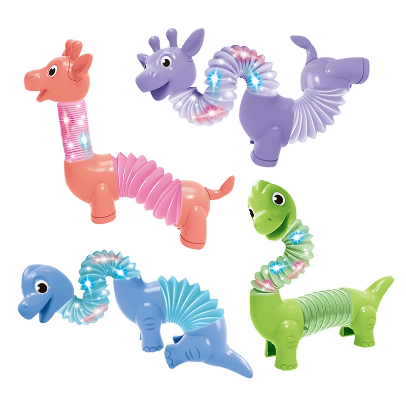 Relieve Stress Sensory Colorful Straw DIY Variety Shapes Magic Flexible Stretch giraffe Pipe Pop Tubes fidget sensory toys