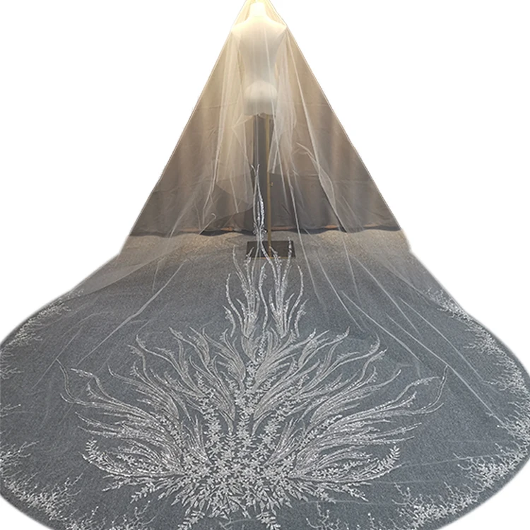 China Supplier Wholesale White Bride Veil With Wedding Party Veil