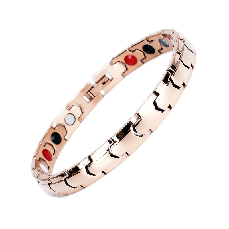 Popular Stainless Steel Couple Bracelet Pure Titanium Germanium Magnet Bracelet Titanium Steel Jewelry