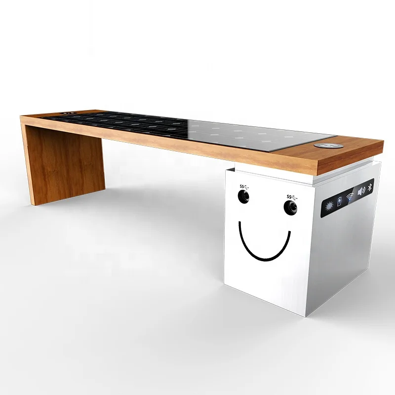 
Smart Urban Seats Solar Power Steel Bench for Mobile Phone Charging 