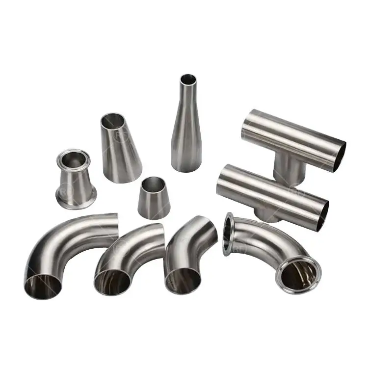 QINFENG SS304 316L санитарно-гигиенический зажим из нержавеющей стали для пищевых продуктов сварные резьбовые трубы фитинги поперечные размеры тройника имена и детали