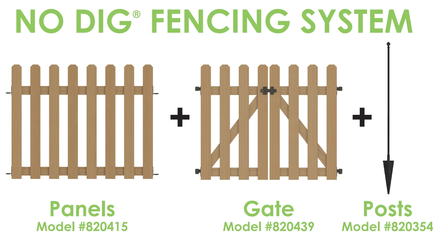 Wood Panel Fence Gate With Easy Install Full Set Parts
