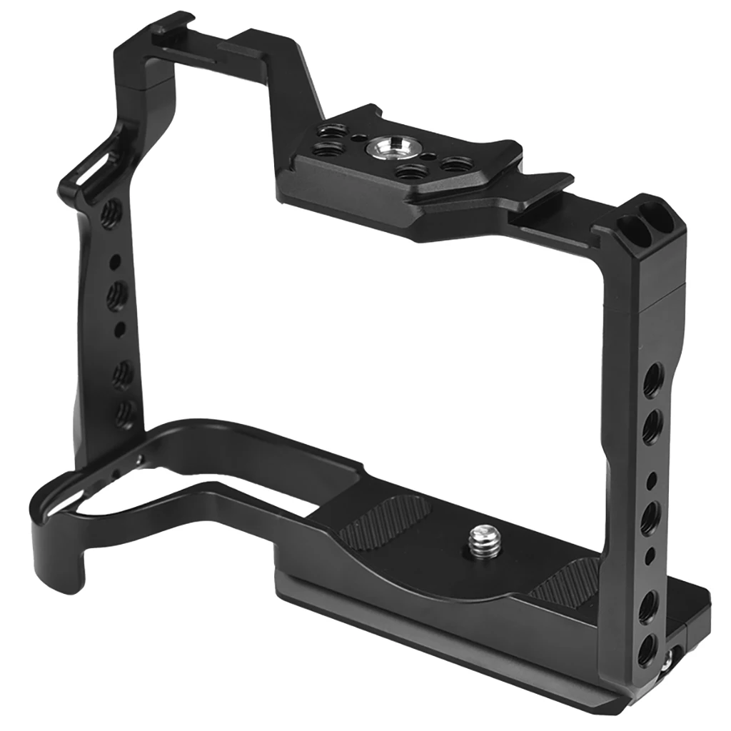 EOS R8 Camera Cage Rig Protective Housing Case Cold Shoe Mount ARRI 3/8 1/4 Hole for Canon EOS R8 DSLR Camera Top Handle Grip