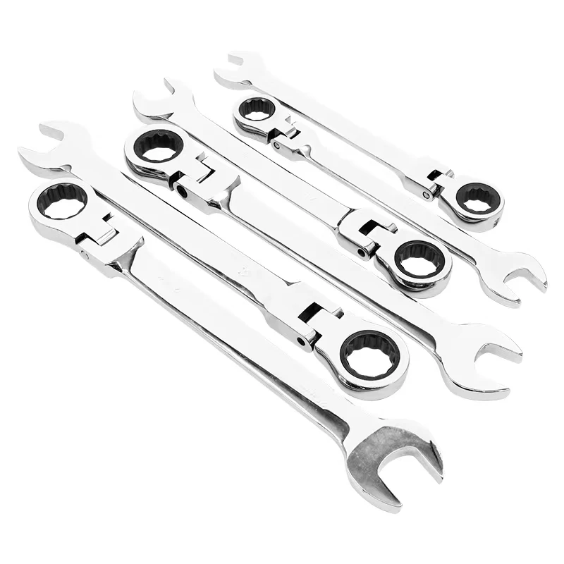 Wholesale high quality 8-32 mm Repair Tools Open End Wrenches Flexible Ratchet Wrench Set To Bike Torque Wrench Spanner