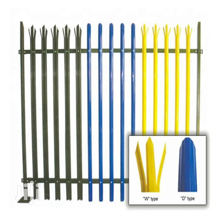 Customized heavy duty palisade fence for gate metal steel palisade fencing angle iron palisade fence