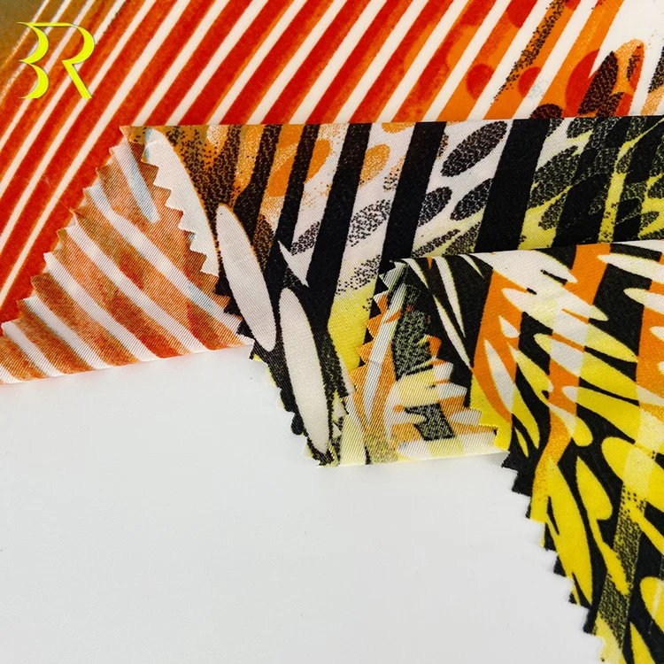 
75D DTY 140Gsm Knitting Polyester Microfiber Printed Lycra Fabric Malaysia For Casual Dress 