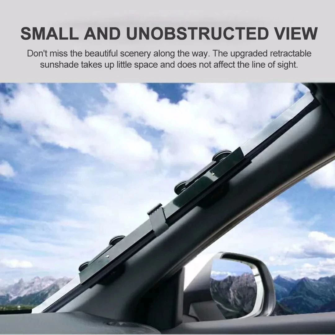 Universal Fit Front Car Windshield Sun Shade Visor Retractable Folding Auto Sun Block Cover