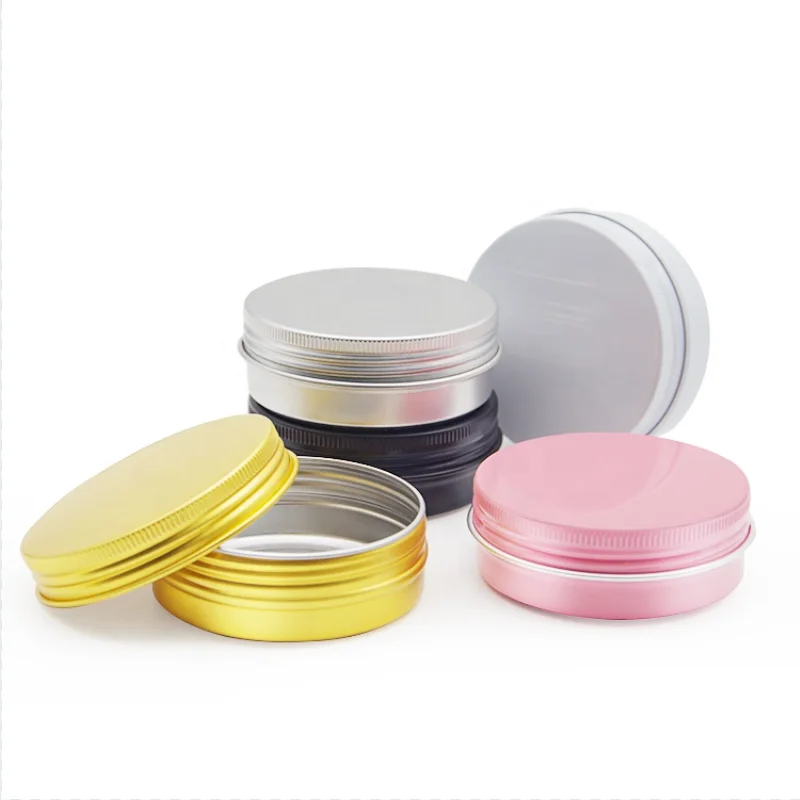 5 г 10 г 20 г 30 г 50 г 60 г 80 г 100 г 120 г 150 г 180 г круглые косметические контейнеры банки с винтовой крышкой жестяная коробка серебряные алюминиевые банки