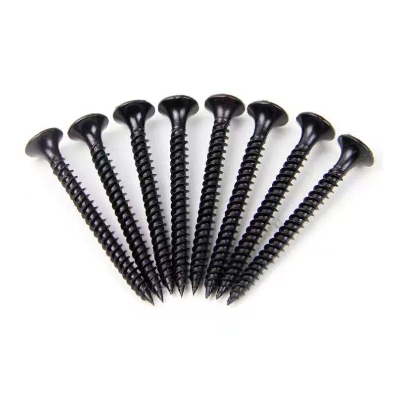 Hot Sale Discount price bugle head Black Phosphated self tapping fine thread Drywall Screw for wood use (1600729808856)