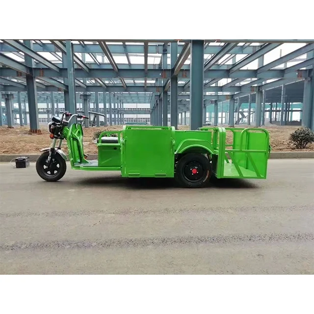 Электрический трехколесный мусоровоз с четырьмя ведрами подвесной для уборки